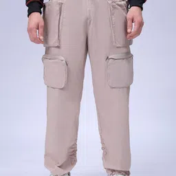the indian garage co The Indian Garage Co. Men Relaxed Fit Pure Cotton Utility Cargo Jogger-picture-27