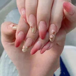 The Pink Truck 24- Pcs Artificial Reusable Nails In Cherry With Glue-5