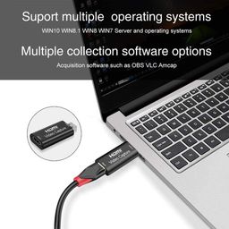 MICROWARE Audio Video Capture Cards HDMI to USB 1080P USB2.0 Record Via DSLR Record Directly to Computer for Gaming, Streaming, Teaching, Video Conference or Live Broadcasting (Black) image 4