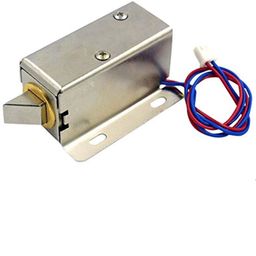 Robodo 12V Solenoid Lock for Doors and Cabinet | Solenoid Lock Assembly for Door Locking | Solenoid Assembly for boards compatible with Arduno DIY Project - (Pack of 1) image 1