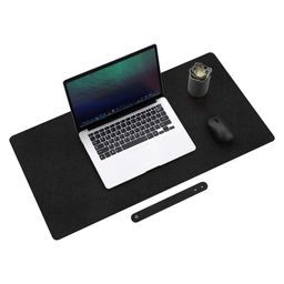 Syga Waterproof PU Desk Protector Mat - Black-27