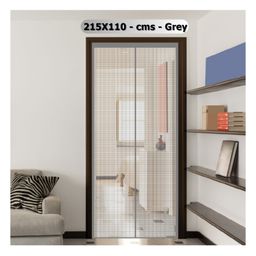 Classic Mosquito Net Magnetic Screen Fiberglass Mesh Curtain Patio Door With Full Frame Hook & Loop L 215 x B 110 cm - Grey-image-67
