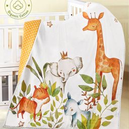 Bonfino Premium 100% Organic Cotton Quilt African Safari Print - Multicolour-image-14