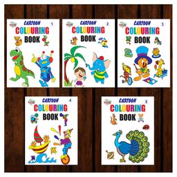 Cartoon Copy Colouring Books Set of 5 - English-11