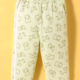 Tango Interlock Knit Full Length Lounge Pant With Animal Print - Light Green-image-94