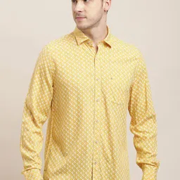 Turtle Men Relaxed Slim Fit Opaque Printed Casual Shirt-image-98