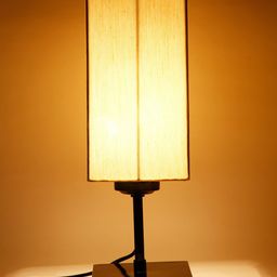 Devansh Cream-Coloured & Black Solid Traditional Buffet Table Lamp image 3