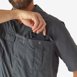 solognac LIGHTWEIGHT SHORT-SLEEVED SHIRT 100 GREY image 3
