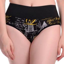 AROUSY Black Cotton Printed Hipster Panty-image-79