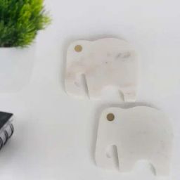 Fabindia Home Adweta Ivory Stone Coasters - Set of 2-38