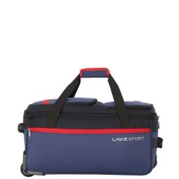 Lavie Sport Medium size 53 cms Extreme Wheel Duffle Push Button Trolley Bag | Trolley Bag (Navy)-image-15