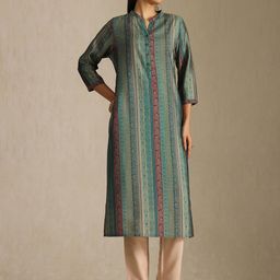 Soch Women Ethnic Motifs Printed Mandarin Collar Kurta-image-120
