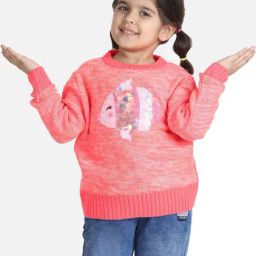 Wingsfield Girls Coral Embellished Full Sleeves Sweaters & Cardigans-image-44
