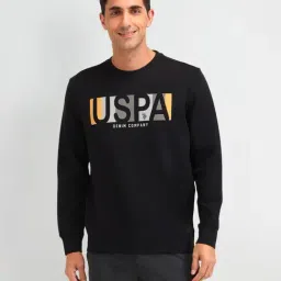 U.S. Polo Assn. Denim Co. Black Regular Fit Logo Printed Sweatshirt-picture-43