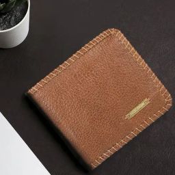 Hidesign Tan Stitched Leather Bi-Fold Wallet-45