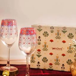 Fabindia Home Falak Multicolor Goblets (220ml) - Set of 2-1