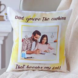 FNP Multicolor Polyester Personalised Cushion for Cool Dad-45