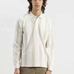 United Colors Of Benetton White Relaxed Fit Striped Polo T-Shirt-picture-33