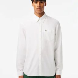 Lacoste White Cotton Regular Fit Shirt-image-34