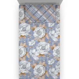 DDECOR Live beautiful Blue Cotton 145 TC Single Bedsheet with 1 Pillow Cover-31