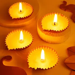IGP Set Of 4 Criss Cross Design Metal Candle-image-6