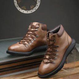 Hitz Men's Tan Derby Boots-image-75