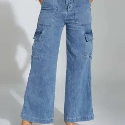 Life With Pockets Blue Relaxed Fit Jeans-image-57