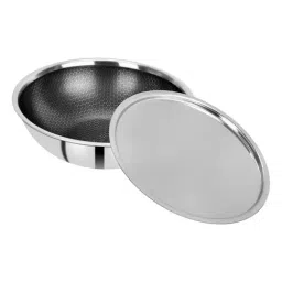 Bergner Hi-Tech Prism Silver Stainless Steel Tasra with Lid (26 cm, 3600 ml) - Set of 1-48