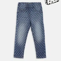 Blue Giraffe Kids Blue Cotton Printed Trousers-image-91