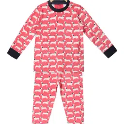 Lazy Shark Kids Red Printed Top with Pants-image-76