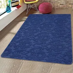 Saral Home Sirie Blue Microfibre Carpet - Set of 1-picture-3