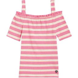 Blue Giraffe Kids Dark Pink Striped Top-image-21