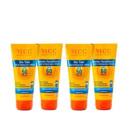 VLCC Water Resistant Sunscreen SPF 60 & De-Tan SPF 50 - Pack of 4-40