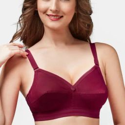 Trylo-Oh-so-pretty you! Maroon Non Wired Non Padded Everyday Bra-image-22