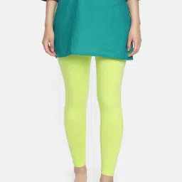 Dollar Missy Lime Green Cotton Leggings-picture-23