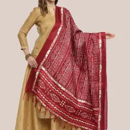 Dupatta Bazaar Maroon Printed Dupatta-picture-11