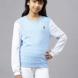 Beverly Hills Polo Club Kids Light Blue & White Self Design Full Sleeves Sweater-image-15