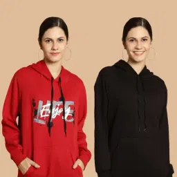 Vimal Jonney Maroon & Black Printed Sweatshirt - Pack Of 2-picture-33