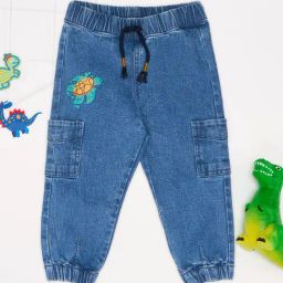 Pantaloons Baby Boys Blue Joggers-image-1
