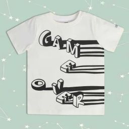 MINIKLUB Kids White & Black Printed T-Shirt-image-33