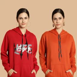 Vimal Jonney Maroon & Rust Printed Sweatshirt - Pack Of 2-image-44