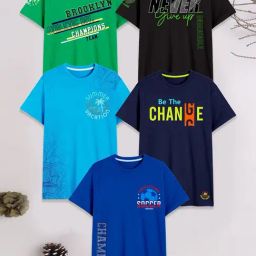 3PIN Kids Multicolor Cotton Printed T-Shirt-picture-6