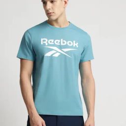 Reebok Blue Regular Fit Printed T-Shirt-image-83