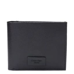CALVIN KLEIN Black Leather Bi-Fold Wallet-44