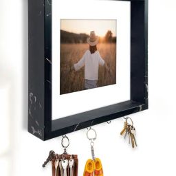 Art Street Black Photo Frame Design Wooden Key Organizer-65