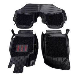 Auto Pearl 9X Car Floor Mats Luxury Leatherite Black Compatible For Toyota Camry, 9DMAT_BLK_Camry-image-28