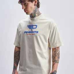 HIGHLANDER Typography Printed Round Neck Drop-Shoulder Sleeves Cotton Oversized T-shirt-picture-21