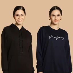 Vimal Jonney Black & Navy Printed Sweatshirt - Pack Of 2-image-77