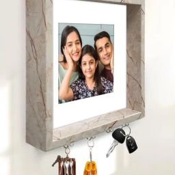 Art Street White Photo Frame Design Wooden Key Organizer-image-75