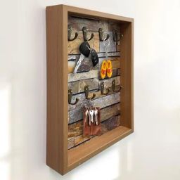 Art Street Brown Wooden Wall Mount Key Organizer-image-86
